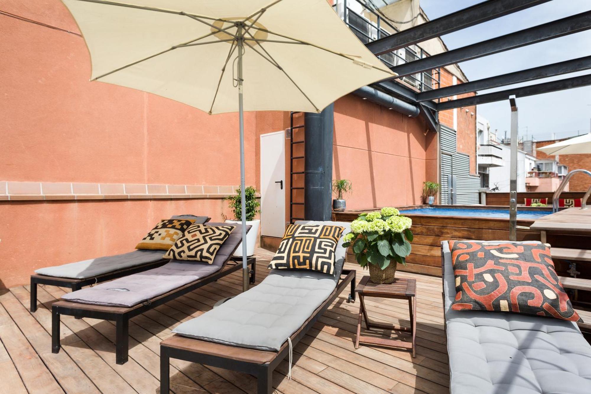 Apartment Barcelona Rentals - Pool Terrace In City Center Rum bild